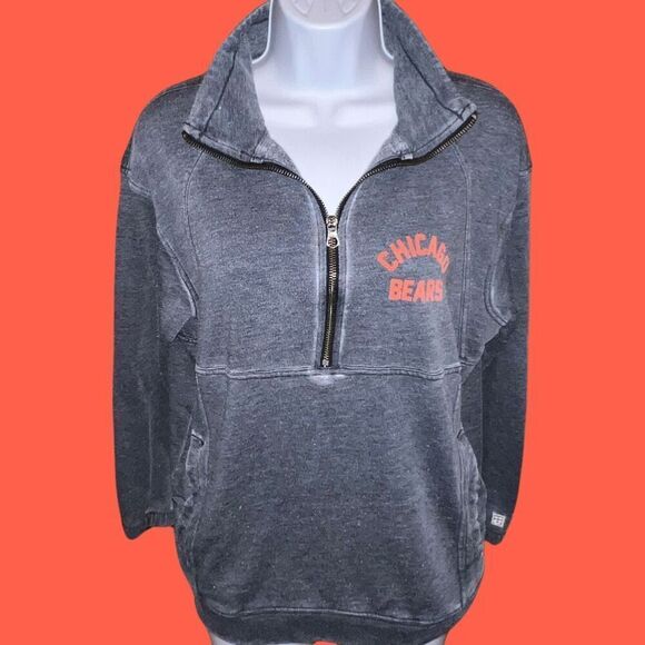 Women's Tailgate Chicago Bears Half Zip Sweatshirt Size Small - Picture 2 of 6